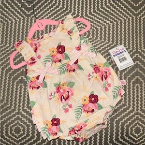 NWT Ruffle Butts Classic Ruffle Romper Sz 6-12 Months